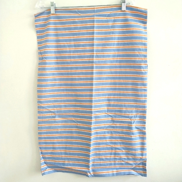 3 Pottery Barn Kids Standard Striped Blue Orange White Pillowcases - Picture 1 of 5